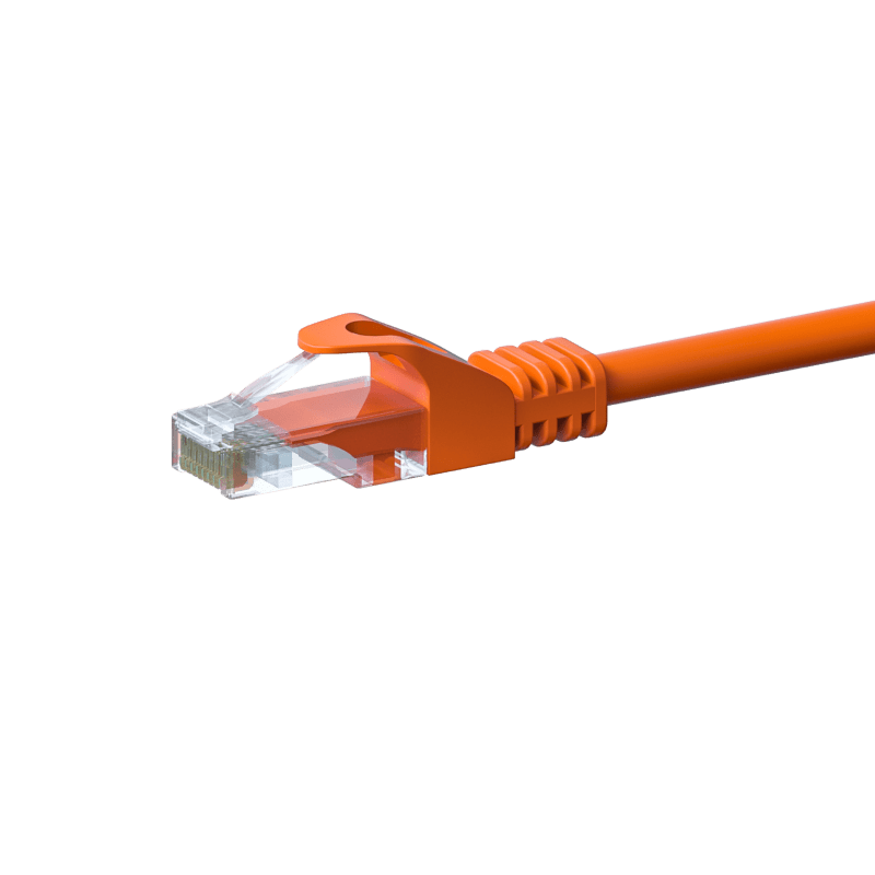 UTP CAT5e patchkabel 0,25m oranje - 100% koper
