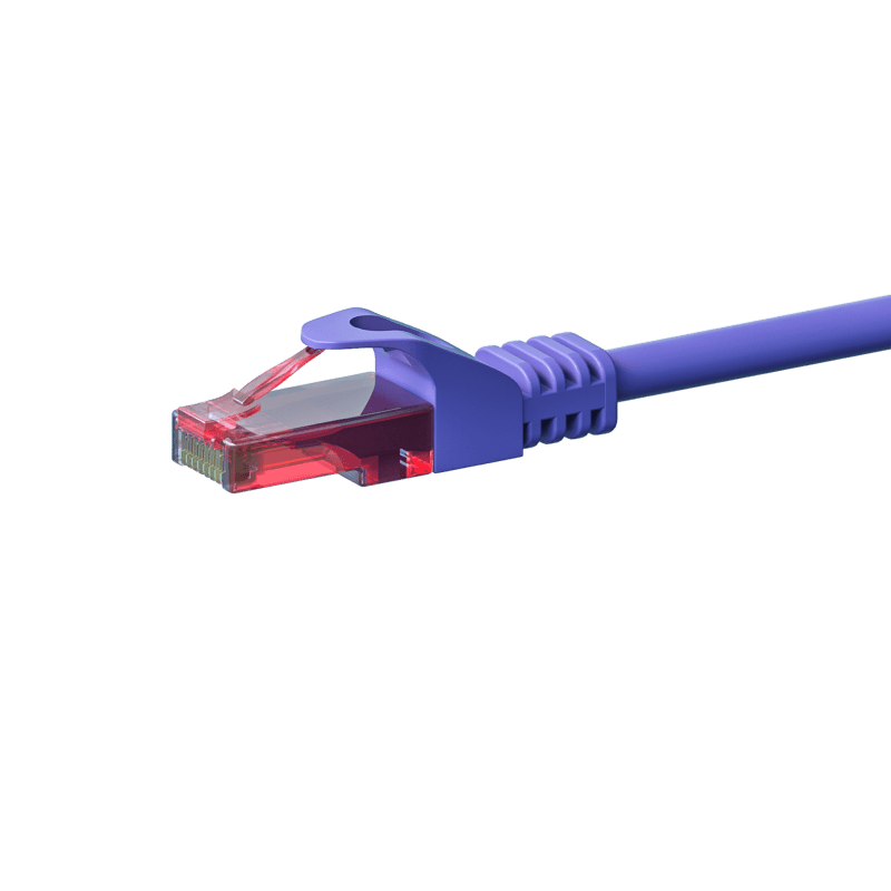 UTP CAT6 patchkabel 0,25m paars - 100% koper