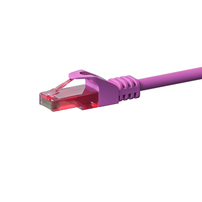 UTP CAT6 patchkabel 3m roze - 100% koper
