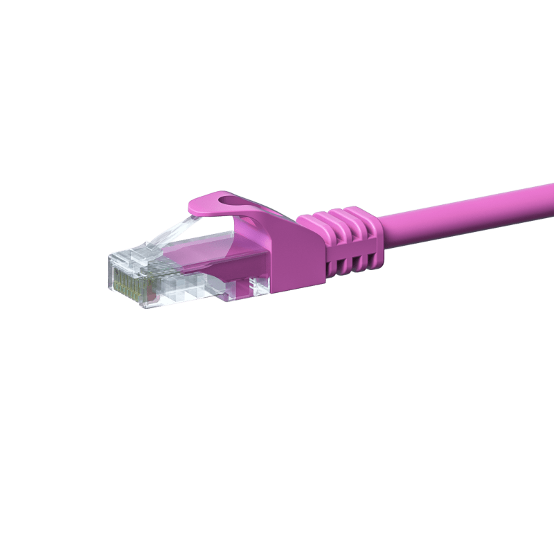 CAT5e UTP patchkabel 0,25m roze - CCA