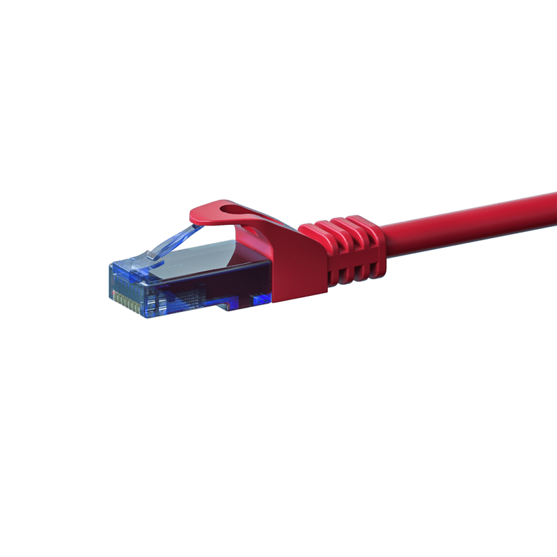 UTP CAT6a patchkabel 0,15m rood - 100% koper