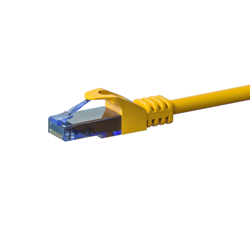 UTP CAT6a patchkabel 0,15m geel - 100% koper
