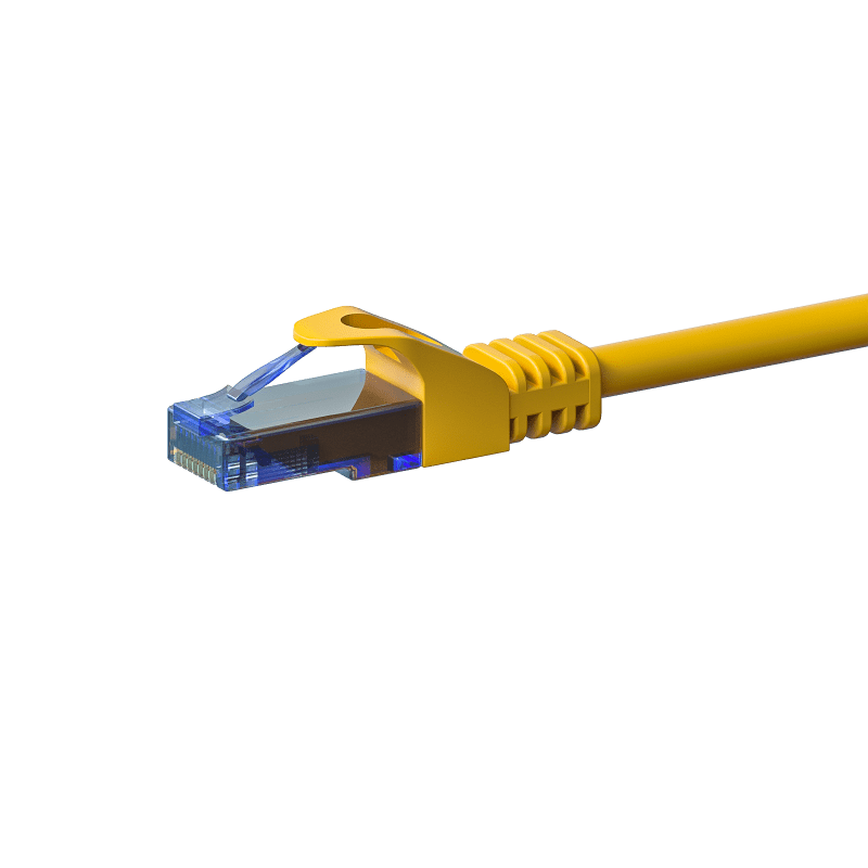 UTP CAT6a patchkabel 15m geel - 100% koper