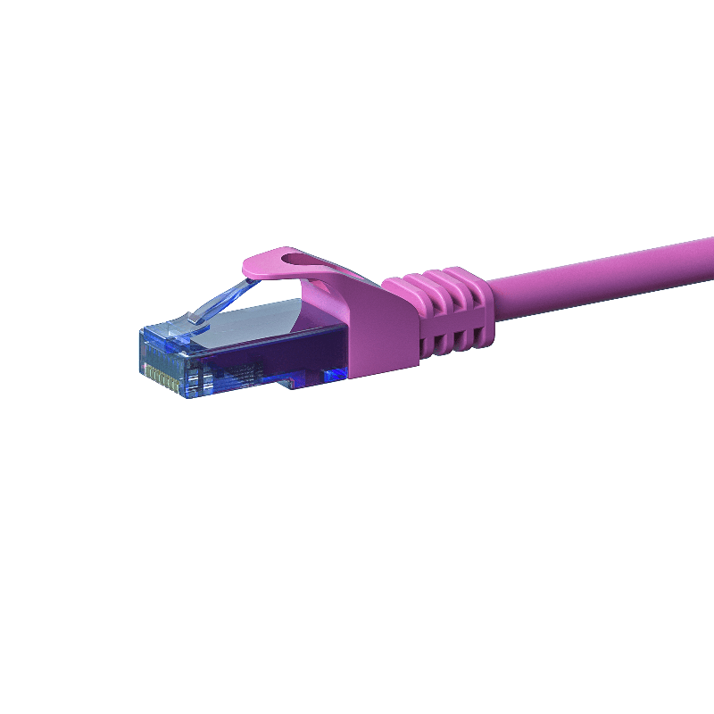 UTP CAT6a patchkabel 10m roze - 100% koper