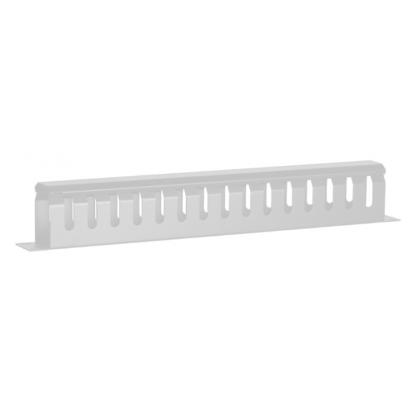 1U rangeerpaneel - kabelhouder 19 inch, wit