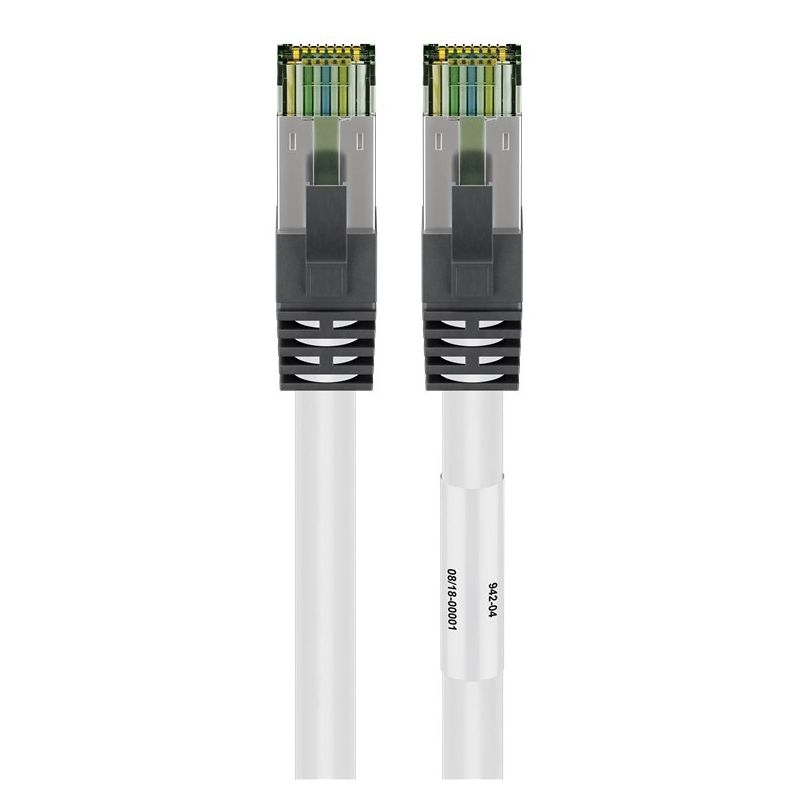 Cat8 S/FTP (PIMF) patchkabel 1m wit