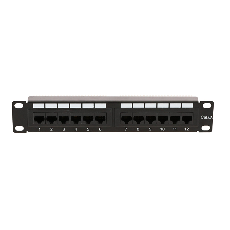Patchpanel 10 inch Cat6a UTP - 12 poorts
