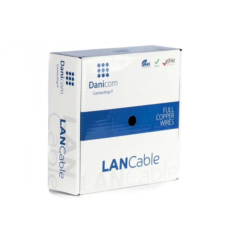 DANICOM CAT6 FTP 50m kabel op rol stug - LSZH (Dca)