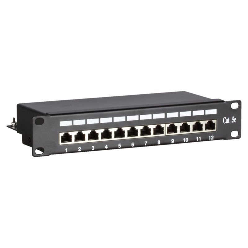 Patchpanel 10 inch Cat5e FTP - 12 poorts