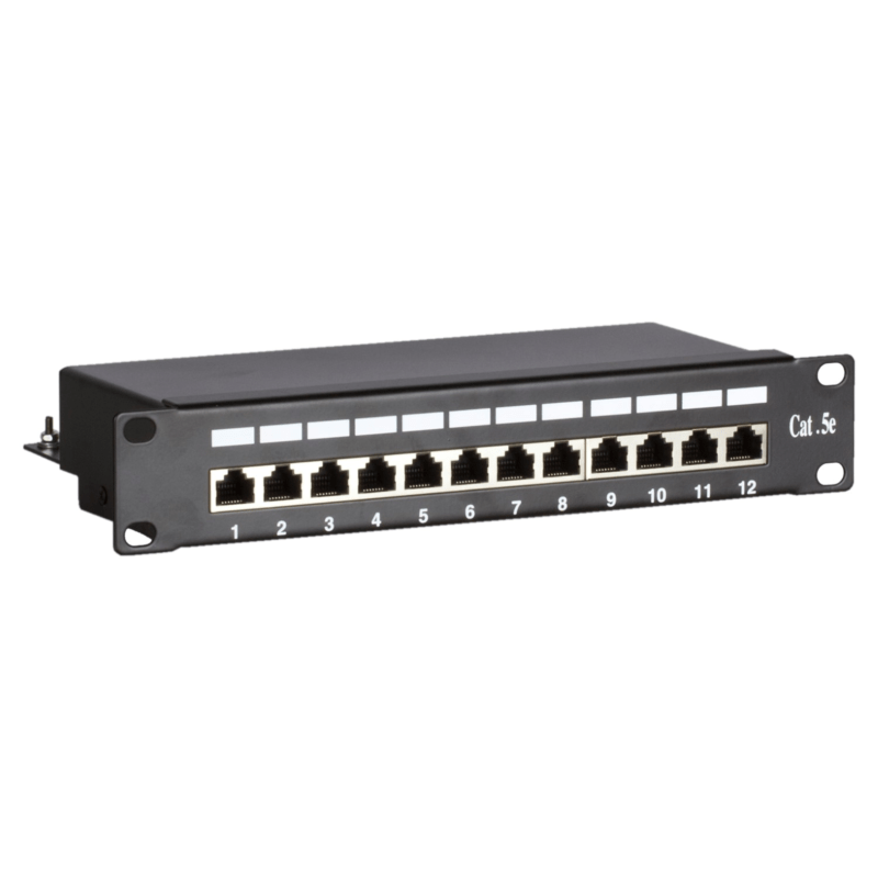 Patchpanel 10 inch Cat5e FTP - 12 poorts