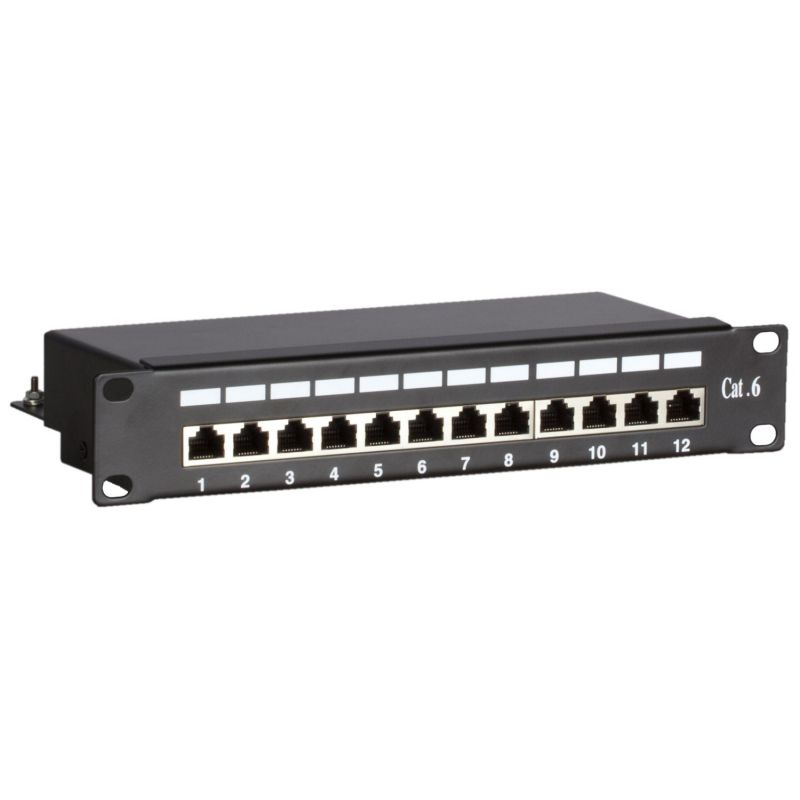 Patchpanel 10 inch Cat6 FTP - 12 poorts