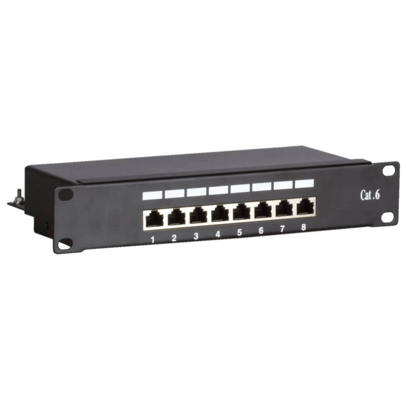 Patchpanel 10 inch Cat6 FTP - 8 poorts