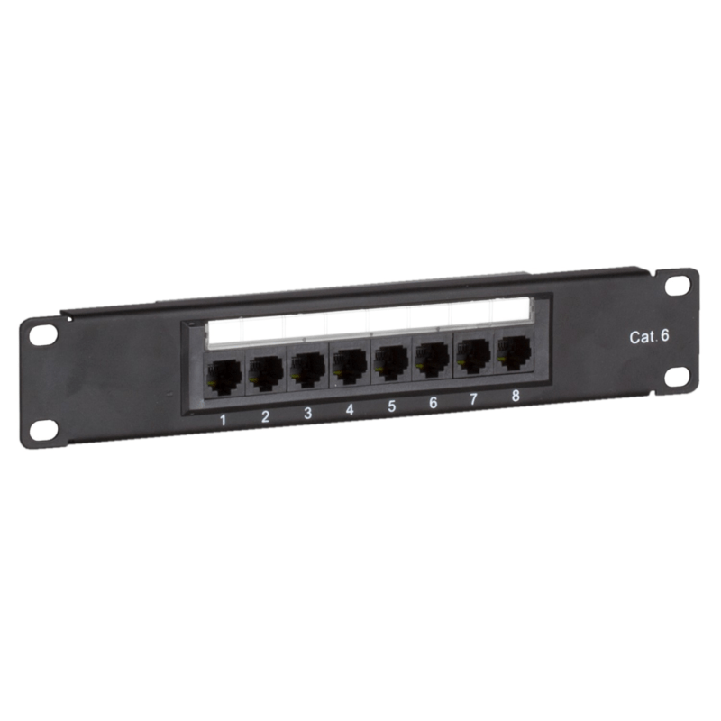 Patchpanel 10 inch Cat6 UTP - 8 poorts