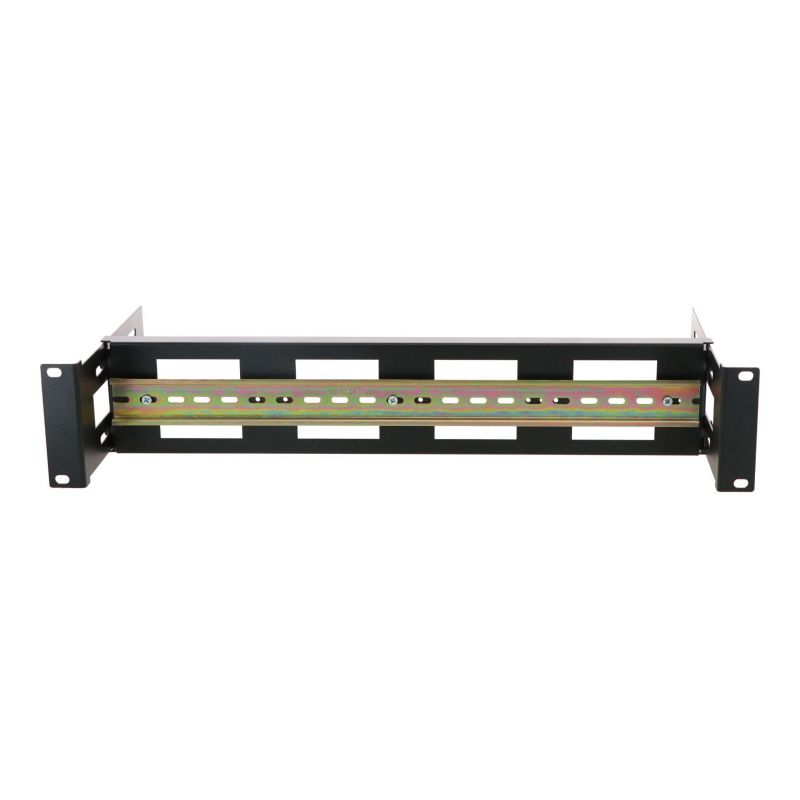 2U DIN rail voor 19 inch patchkasten