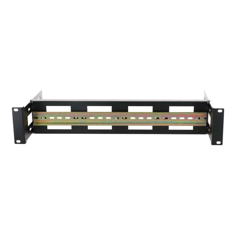 2U DIN rail voor 19 inch patchkasten