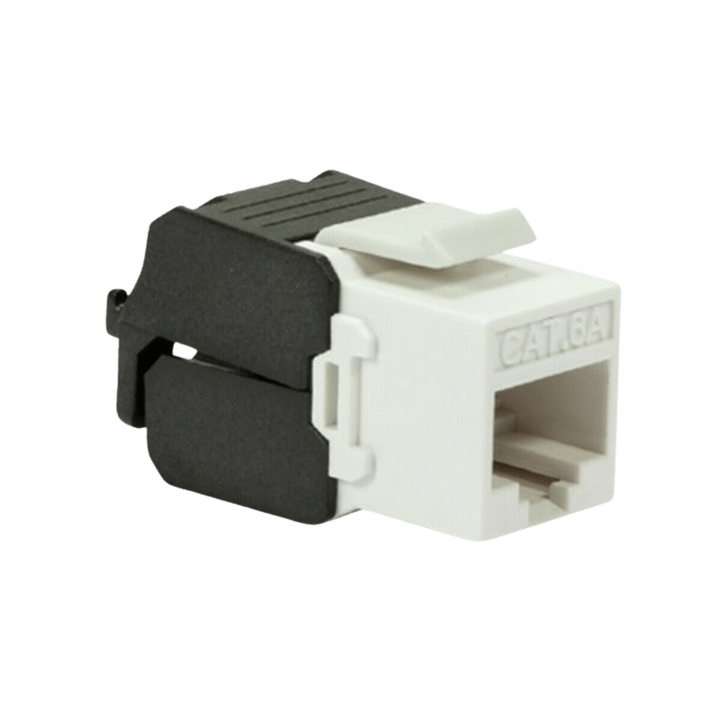 CAT6a UTP Keystone Connector - Toolless - Zwart/Wit