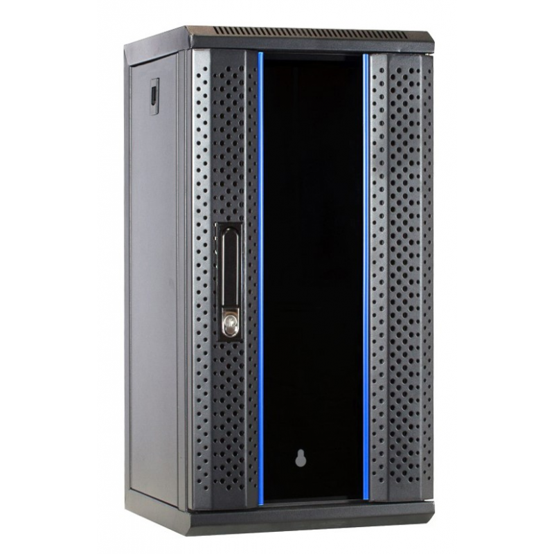 10 inch 12U patchkast met glazen deur 312x310x618mm (BxDxH)
