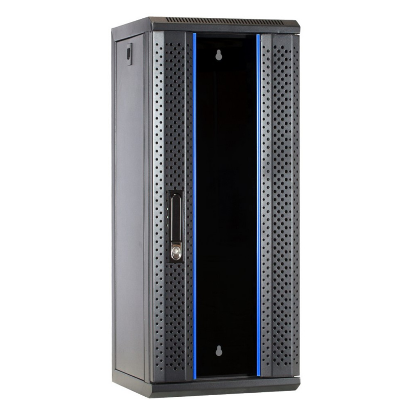 10 inch 15U patchkast met glazen deur 312x310x752mm (BxDxH)