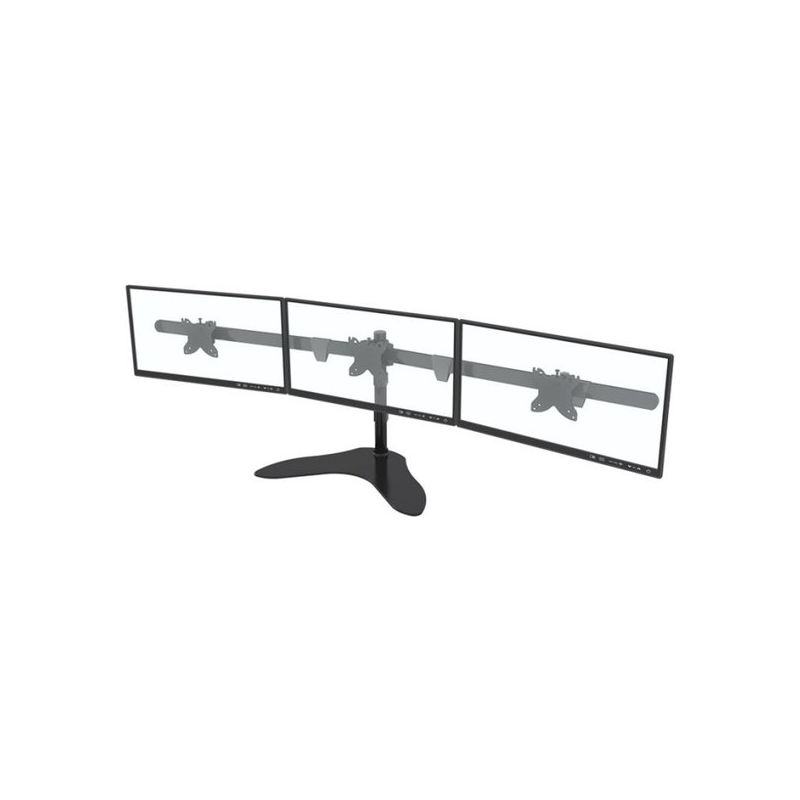 Eaglemounts - Premium vrijstaand monitorstandaard voor 3 schermen - 15 tot 30 inch beeldschermen - Max. 10kg per beeldscherm - Zwart