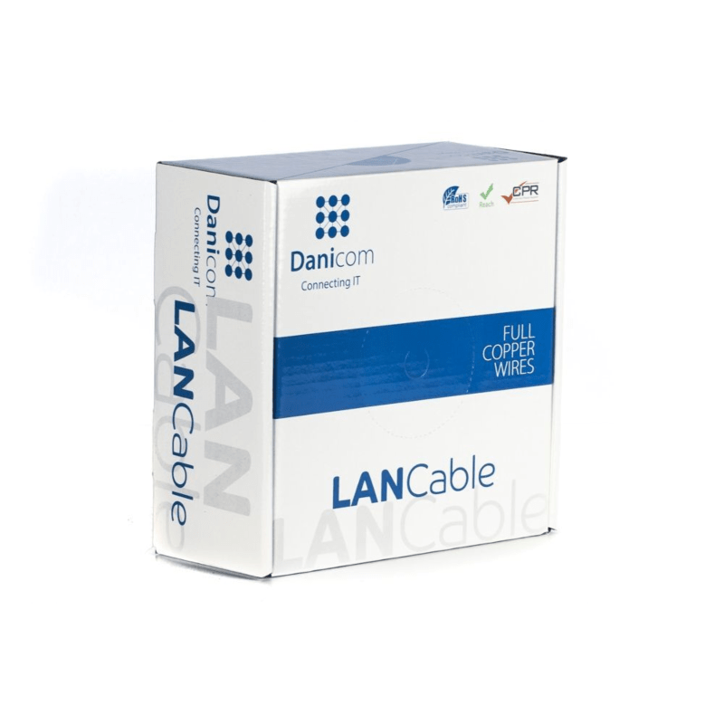 DANICOM CAT7 S/FTP 50m Buitenkabel op rol stug - PE (Fca)