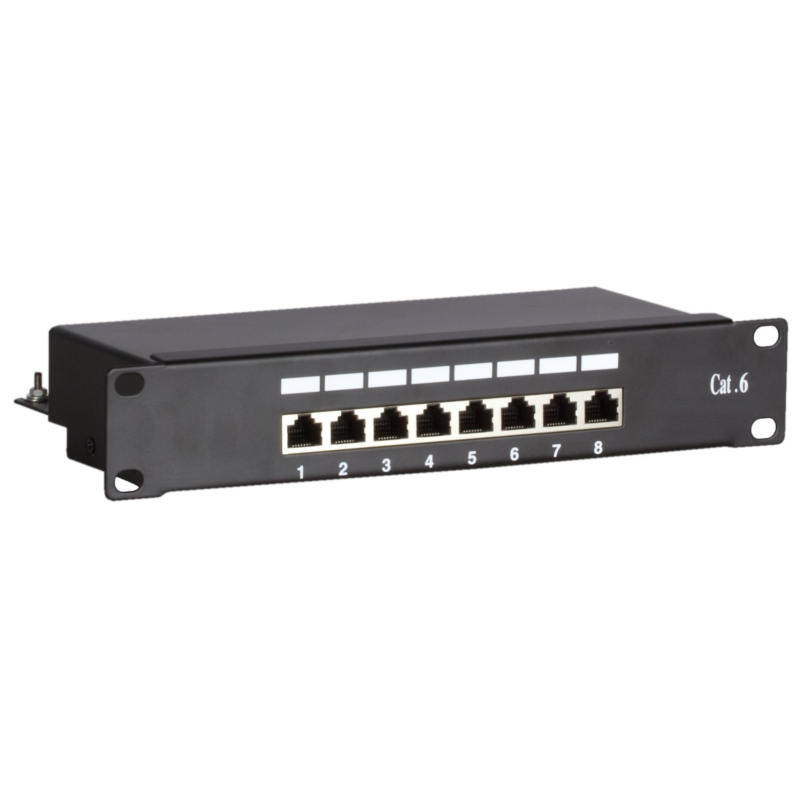 Patchpanel 10 inch Cat6 FTP - 8 poorts