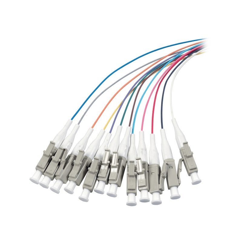 OS2 glasvezel pigtail gekleurde set LC - 12 stuks