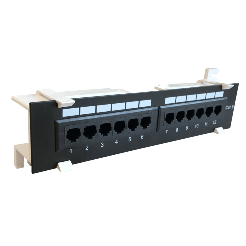 Wallmount patchpanel Cat6 UTP - 12 poorts