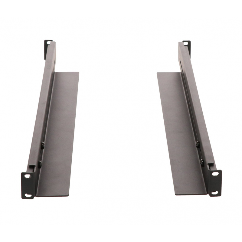 Verstelbare L-steunpaneel horizontaal, voor de directe montage op 19" kolom, 800-1000mm diep, Max. 15kg. 2 stuks/set