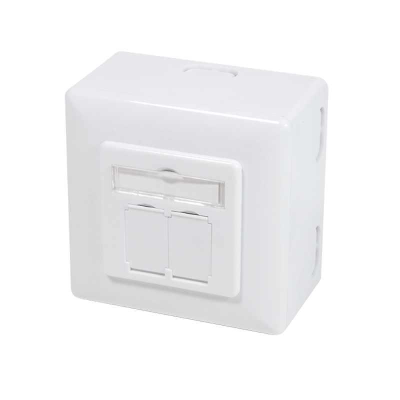CAT5e UTP / STP opbouwdoos, wit