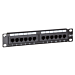 1U Patchpaneel 10 inch 12 poorts Cat6 Zwart UTP